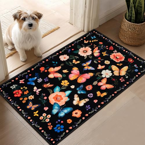 Tapete decorativo vintage negro 2x3 pies