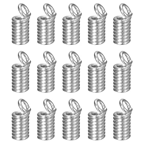 uxcell 200Pcs Coil Cord Ends Cover