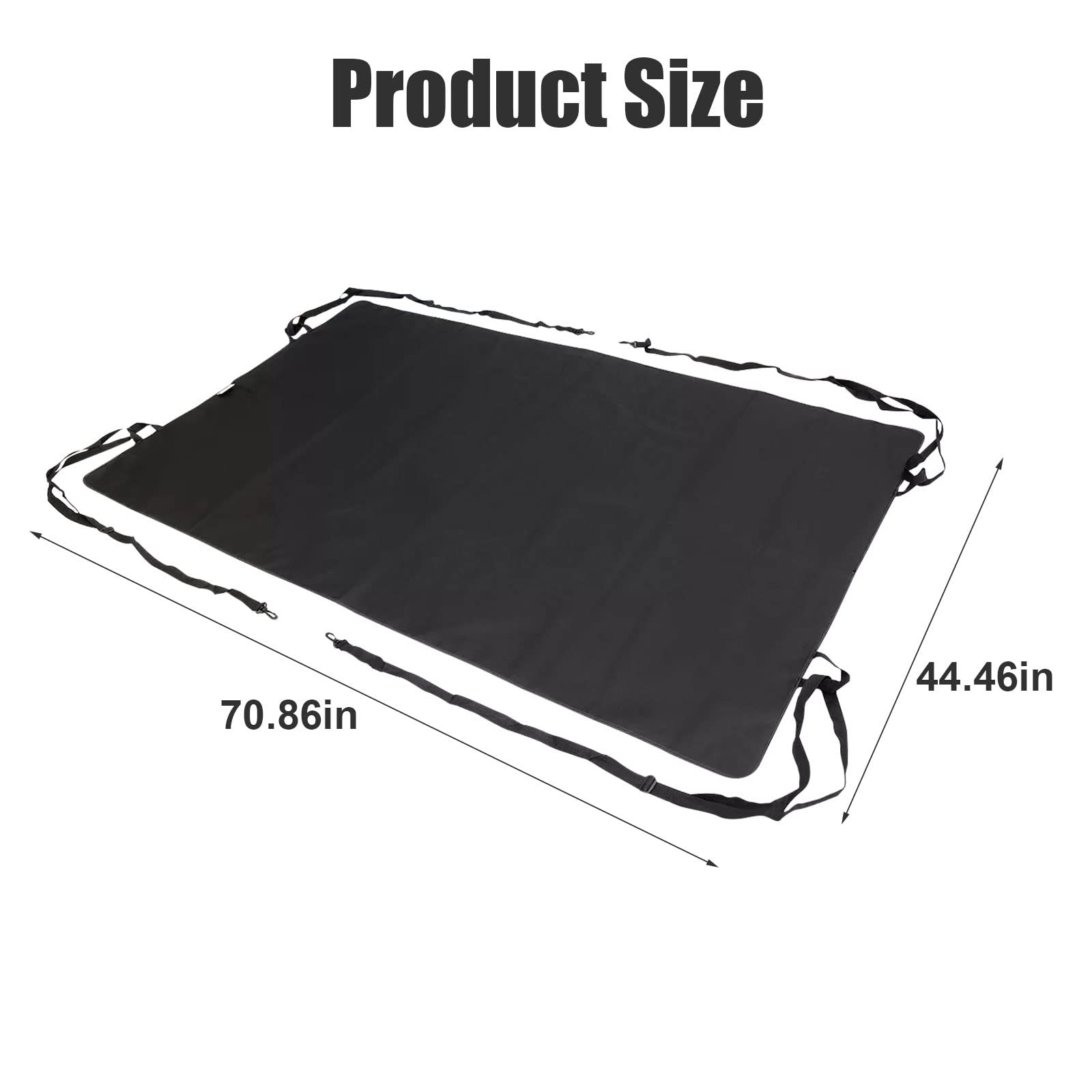 Copertura per porta posteriore del fienile di ricambio per VW T5 T6, in tessuto Oxford 600D, copertura per cancelli da fienile, copertura per tenda da sole posteriore con clip fissa