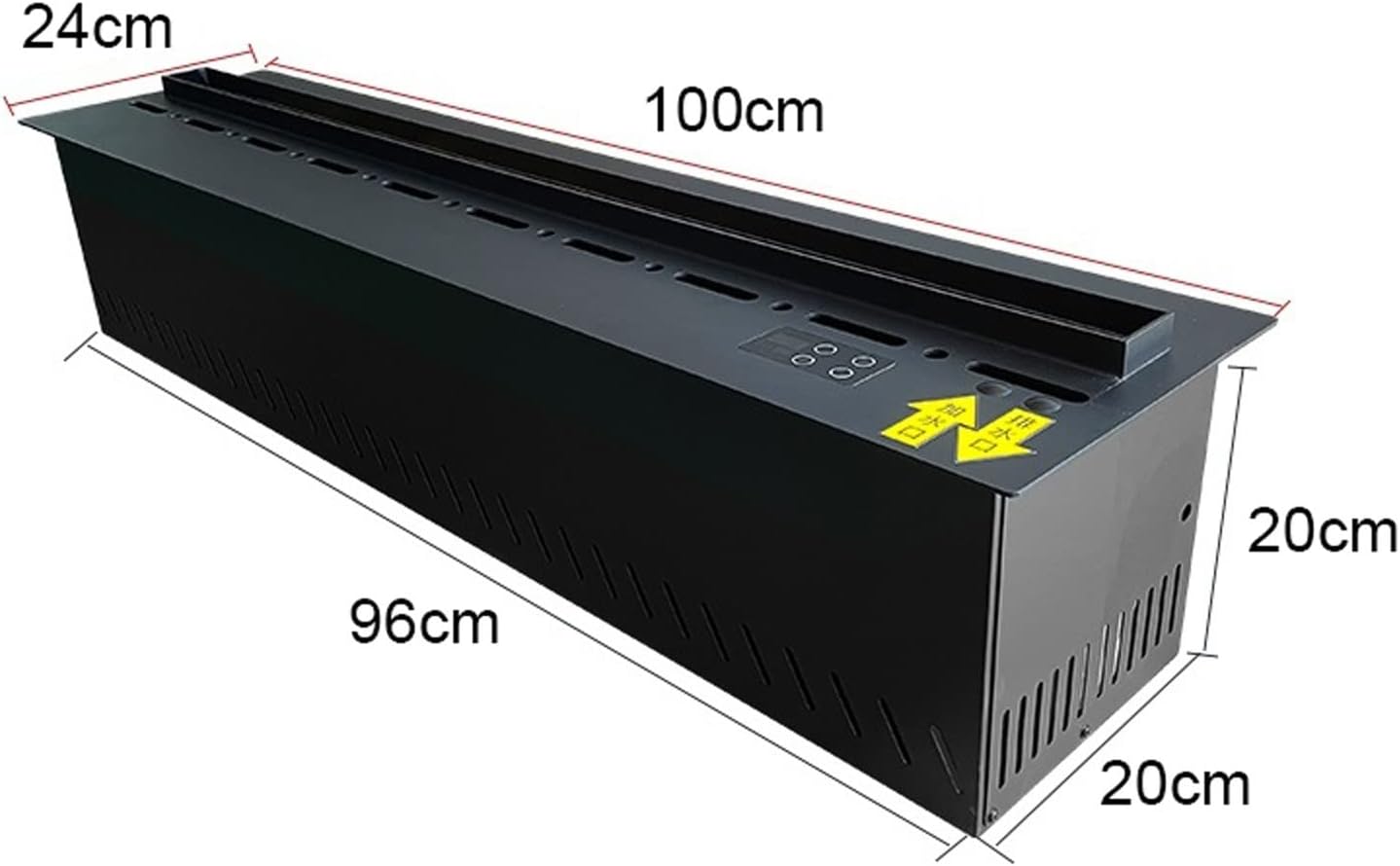 Water Vapor Fireplace Wall Mounted Electric Fireplace Lifelike Flame Effect Fireplace with Remote Metal Panel Low Noise Power-Off Protection Electric Fireplace Stove