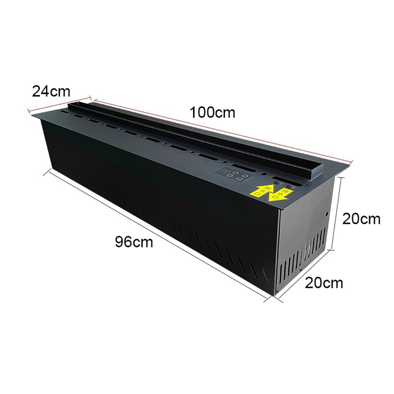 Indoor Fireplace Electric Wall Mounted Electric Fireplace Lifelike Flame Effect Fireplace with Remote Metal Panel Low Noise Power-off Protection Vertical Fireplace Electric(100cm)