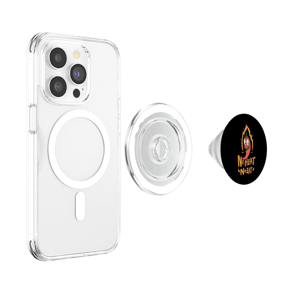 Red pepper design Design for a Habanero Chili Lover PopSockets PopGrip for MagSafe, Clear - Image 3