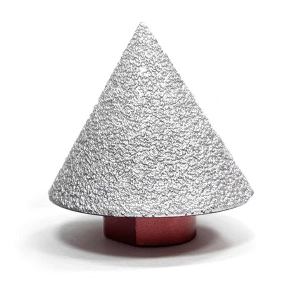 PepiskyDiamond Grit Chamfer Brazed Chamfering Tool Milling Bit Tile Marble Granite Hole Drilling Enlarging Beveling Stone Polishing Accessory for Hand Drills and Angle Grinders