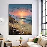 Wandkunst Kunst Poster Mehrfarbig Küste Wildblumen 