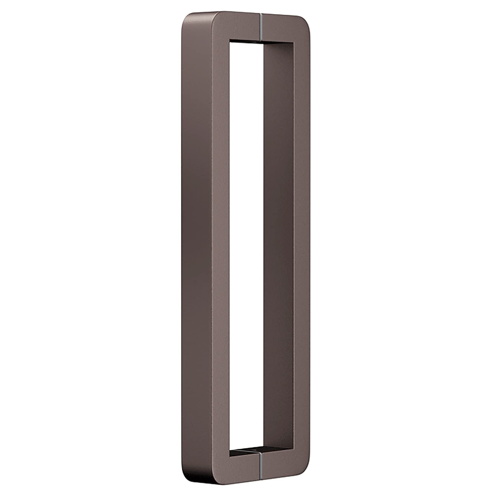 Gthtuhfd Brown Large Double-Sided Sliding Door Pull Handle, Modern Square Tube Gate Push Pull Bar - Stainless Steel, For Barn Front Door Office Glass/Wood Door/Brown/42.5Cm/16.7In