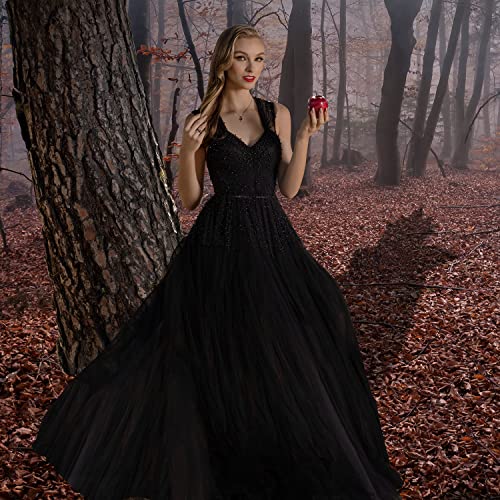 Jewelili Enchanted Disney Fine Jewelry 10K Yellow Gold and Sterling Silver Evil Queen Pendant with 1/10 CTTW Diamonds and Red Garnet - Image 4