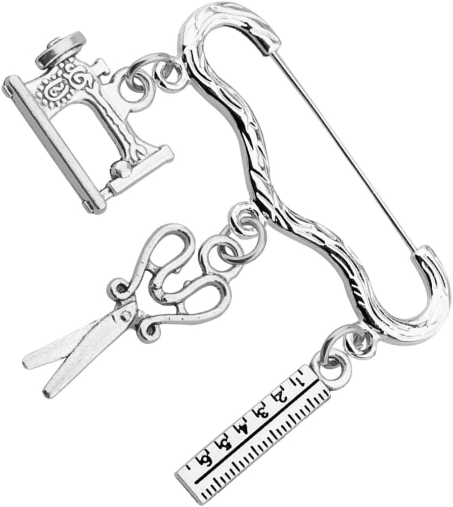 LIFKOME 1Pc Tailor Brooch Pendant for Fashion Designers Unique Sewing Machine Design Backpack Accessory present for Clothing Creators and Sewing Lovers Lightweight