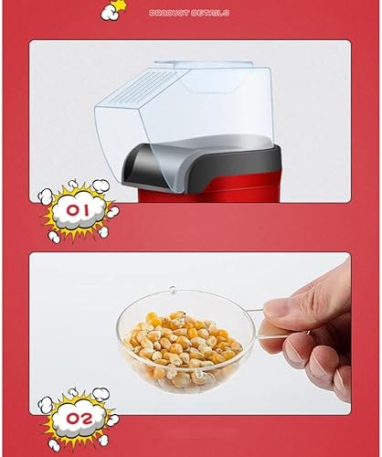 Miniatura 5 de errorpot Máquina para hacer palomitas de maíz de 1200 W  Máquina gourmet de palomitas de maíz  Mejor máquina de palomitas de maíz de aire, sin grasa