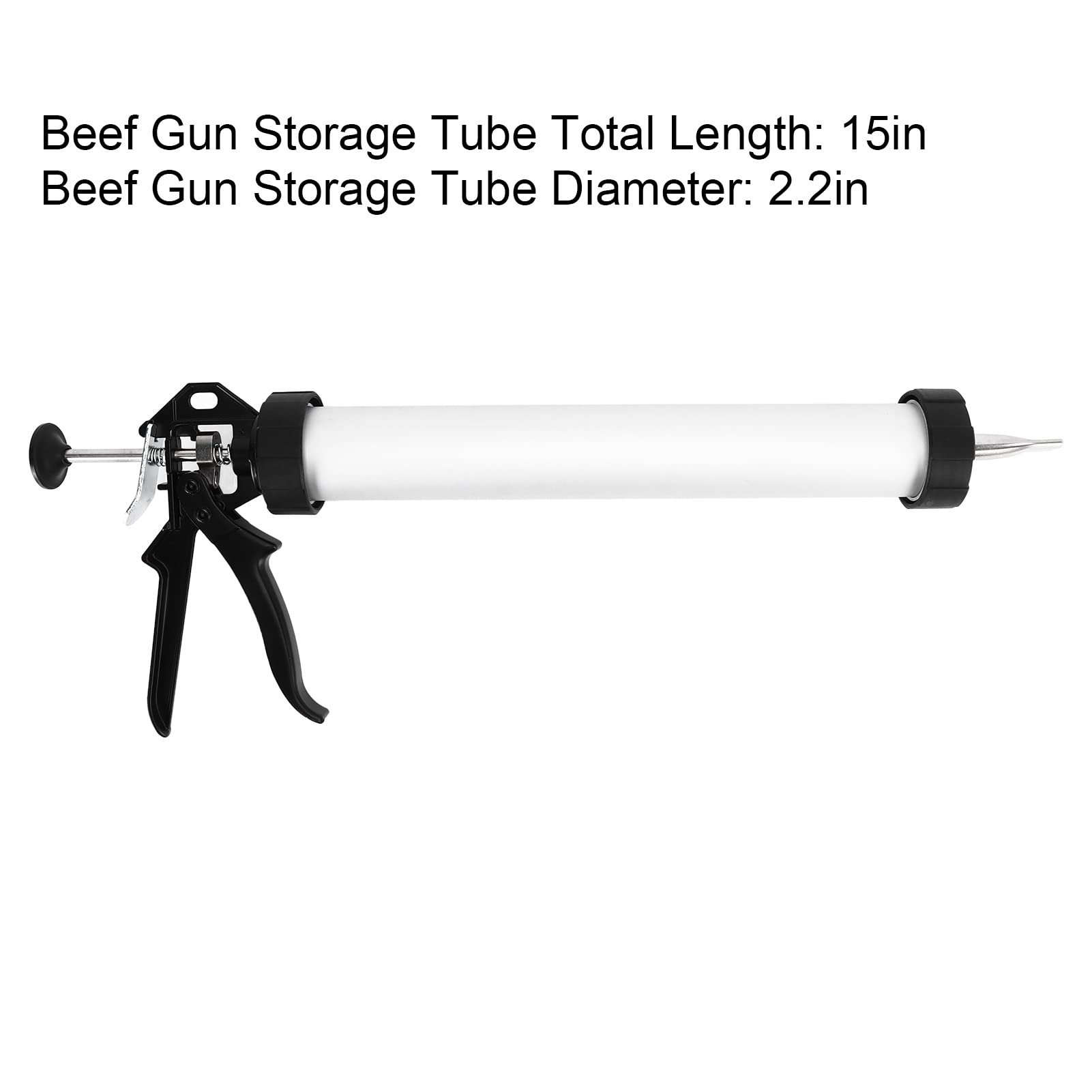 Jerky Gun 15in Beef Stick Maker Zestaw Narzędzi do Gotowania z Okrągłą Płaską Dyszą