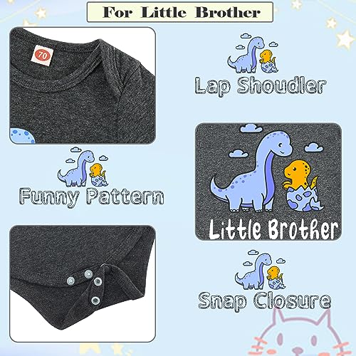 Funnycokid Big Brother Little Brother Matching Outfits Toddler Lil Bro Boy Shirts Set Baby Gifts Clothes3