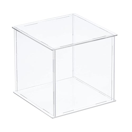 Miniatura 12 de MECCANIXITY Estuche de exhibición transparente, caja de acrílico para ensamblar caja a prueba de polvo, 7.9 x 7.9 x 11.8 pulgadas