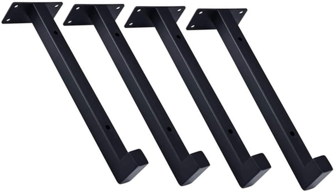 4pcs Sturdy Wall Mounted Shelf Brackets Iron Support Stands for Shelves Wire for Bedroom Kitchen Storage