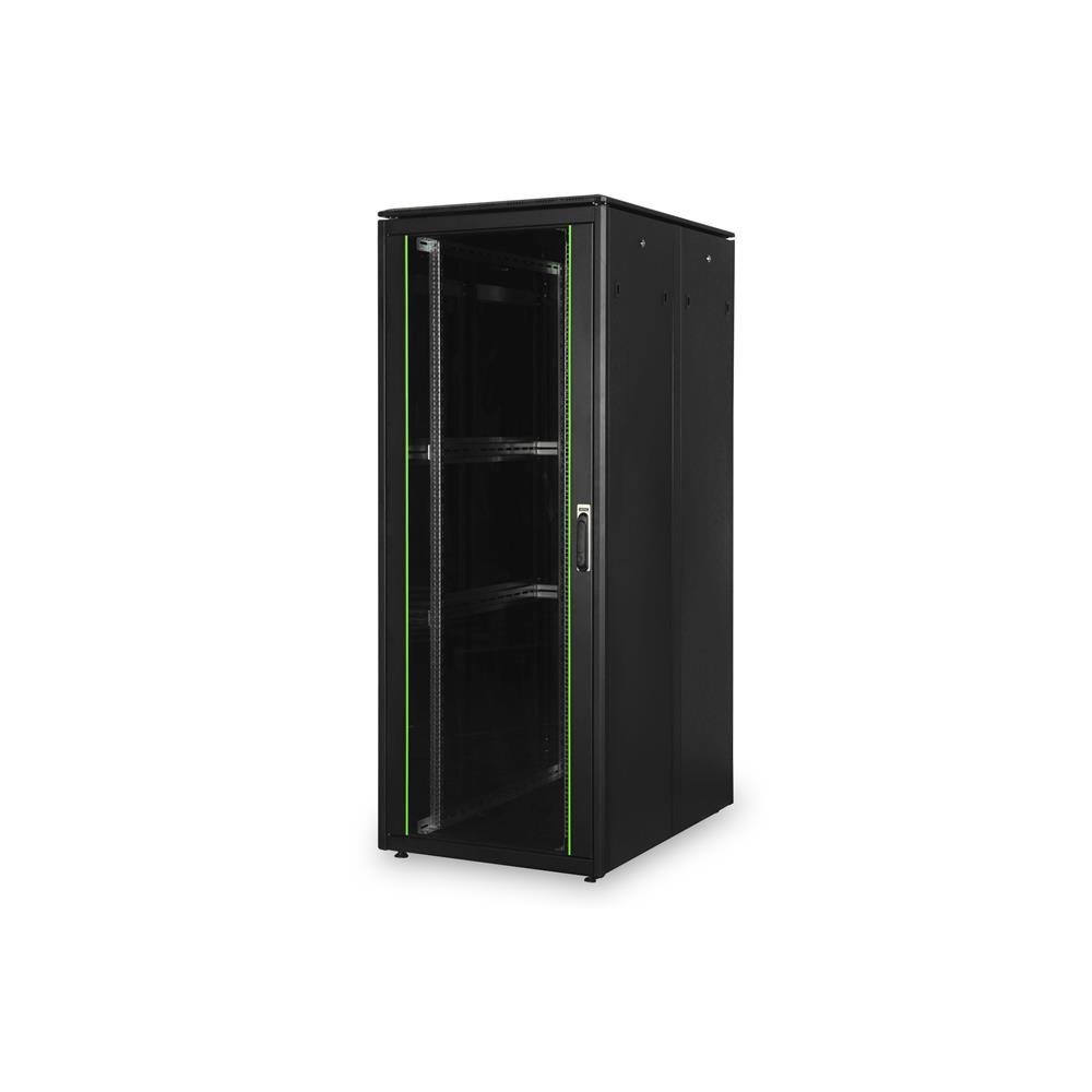 DIGITUS Armadio di rete 19" 42HE - 80 x 120 cm - Serie Unique - Portata 800 kg - Profondità utile 943 mm - Nero