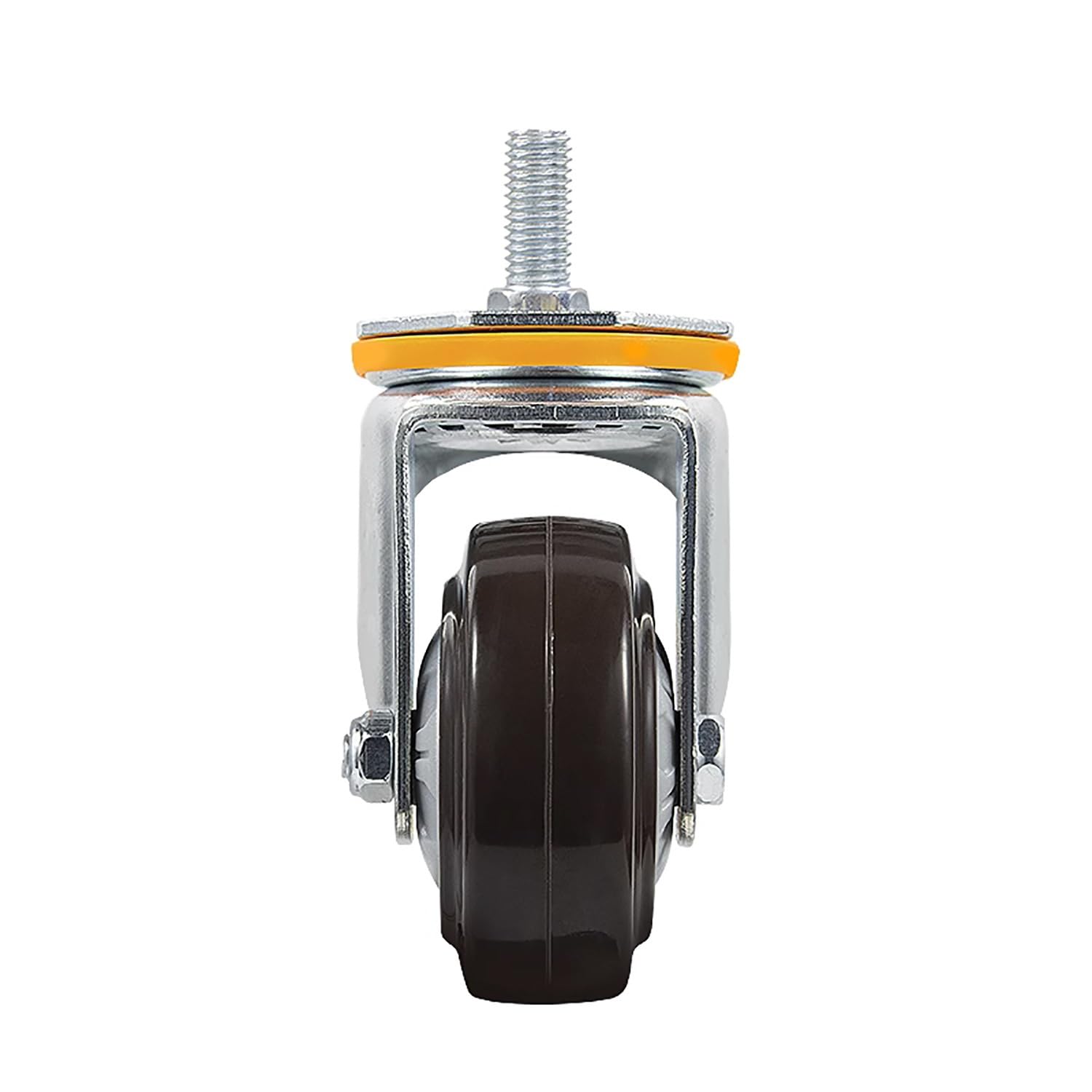 roulettes de Rechange 100mm roulettes Tige Fileté M14/16 * 30mm roulettes Charge Lourde avec Frein Lisse sans Bruit Lot de 4(Swivel,M14*30)