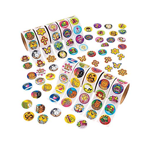 Fun Express - Religious Roll Sticker Assort. (10rolls) - Stationery - Stickers - Stickers - Roll - 10 Pieces
