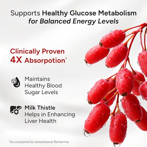Image of Tata 1mg Berbiq Berberine 97% Capsules | Supports Glucose Metabolism | Clinically Proven Higher Absorption | With Milk Thistle | 30 Capsules