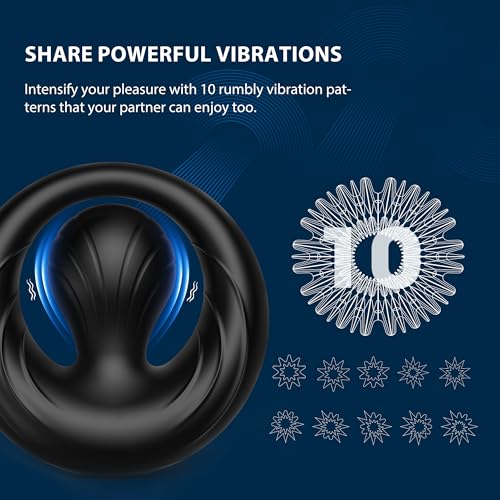 Vibrating-Cock-Ring-for-Couples-with-Flexible-Bulb-Clitoral-Stimulator-Penis-Ring-Vibrator-with-10-Vibration-Male-Adult-Sex-Toys-for-Men-Women-Couple-Sex-Toy-for-Clitoris-Testicles-Stimulation