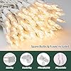LAMPHOME 100 Mini LED Count Warm White -String Lights - 21.6FT LED Christmas Lights, Mini led Lights for Outdoor Home Holiday Party Wedding Independence Day Decoration