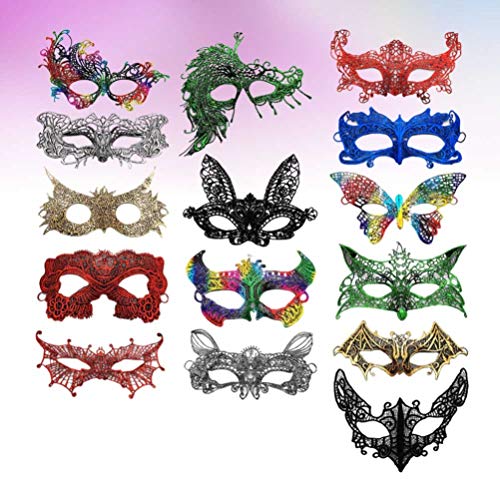 Tendycoco Máscara de Renda Sexy Feminina Estilo Veneziano Máscara para Carnaval Festa Baile de Forma