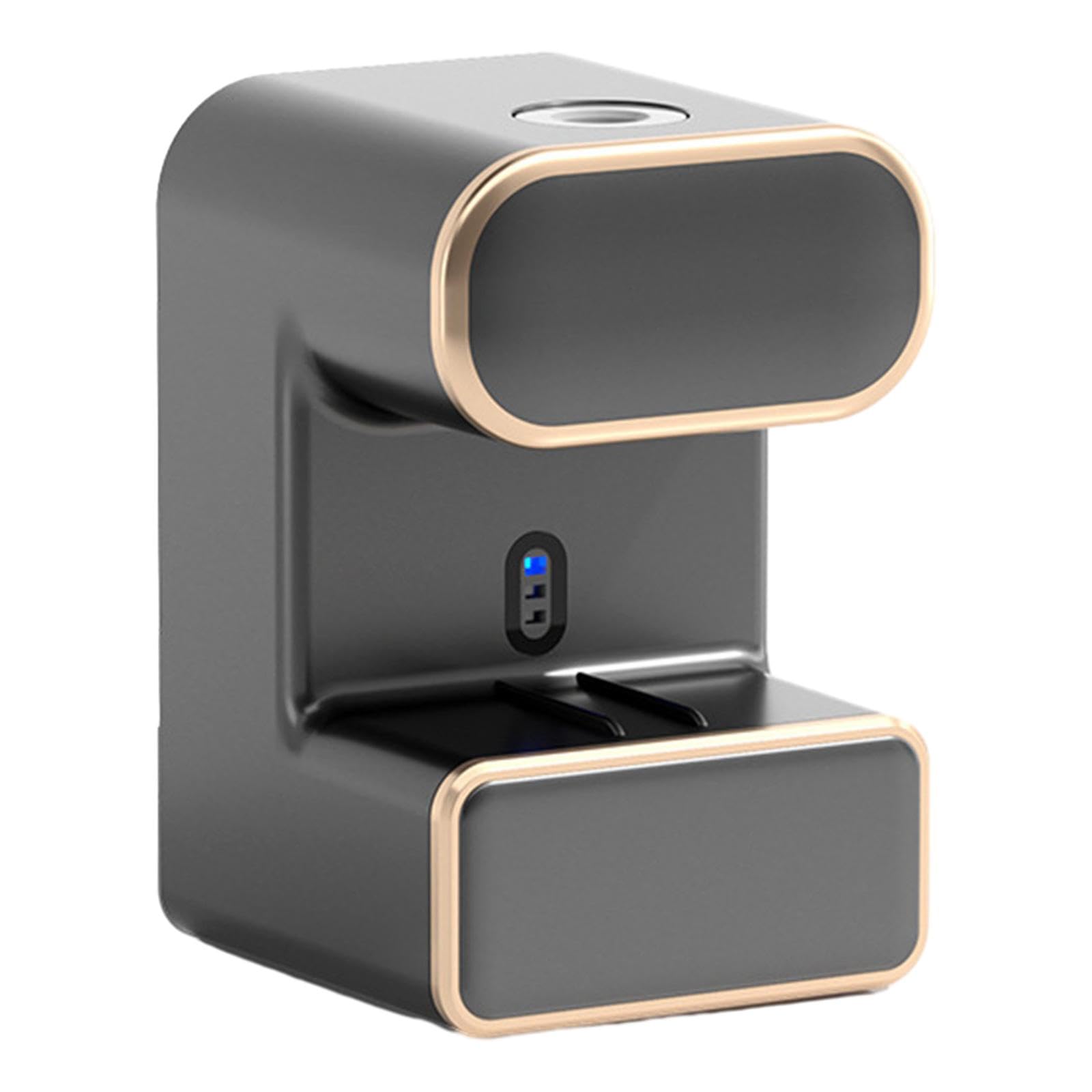 Dispensador de Pasta Automático para Cepillos de Dientes Montado en Pared con Exprimidor Eléctrico Y Soporte Instalación Sencilla Y Almacenamie, Negro con luz, Individual