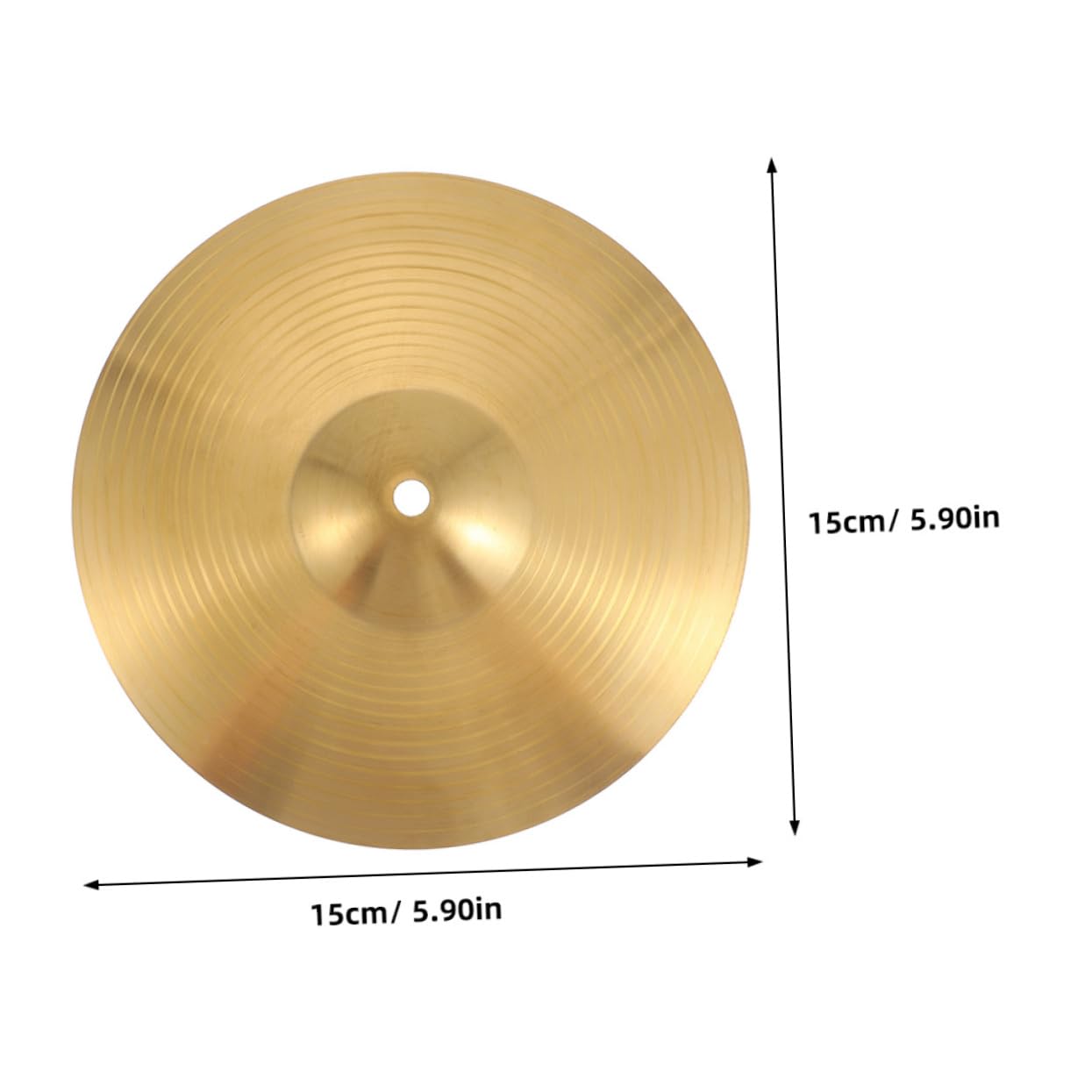 GOOHOCHY 6-inch Brass Jazz Drum Cymbals Replacement Set of 2 for Drum Set Cymbals