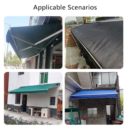 Auvent de remplacement rétractable 4.5x3m en polyester PVC imperméable - 4