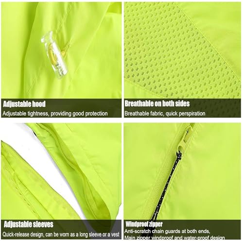 Chaqueta de ciclismo impermeable ligera con capucha miniatura 6