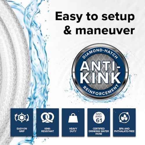 Image of Camco TastePURE 25-Ft - RV Drinking Water Hose - Contains No Lead, No BPA & Phthalate - Features Reinforced Design & Crafted of PVC - 1 /2 inch Inside Diameter, Made in the USA (22733) (Pack of 6)