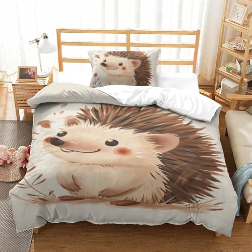 Housse de couette hérisson 135x200 anti-transpiration en microfibre pour lit simple - 2