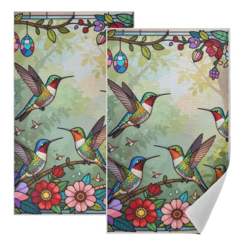 Paños de cocina decorativos para renovar tu espacio con alegres colibríes 2