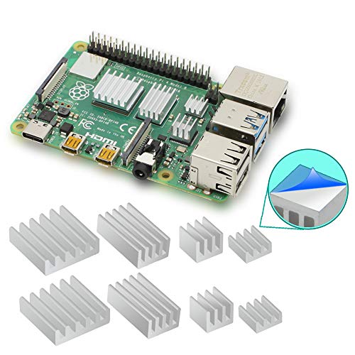 Raspberry Pi 4b Heatsink, MazerPi Raspberry Pi Heatsink Aluminum Heatsink with 3M 8810