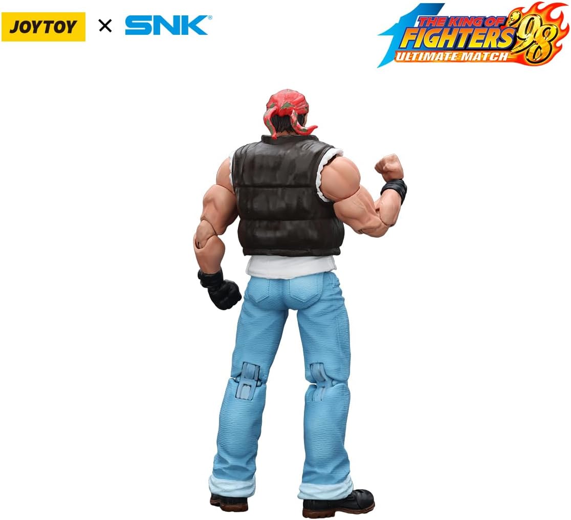 JOYTOY Action Figures SNK 4.8inch KOF'98UM Ikari Warriors Team 1/18 Movable Model Collectible Figurine Ages 15+ (Ralf Jones)