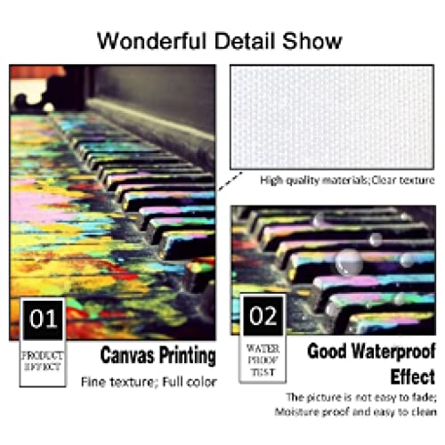 Affiche salon décor piano abstrait impression haute définition 80x110 - 5