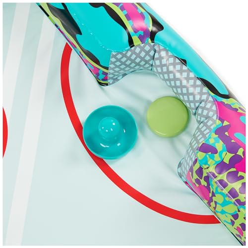 SwimWays Hydro Hockey Inflatable Water Floating Table Hockey Set, Pool Toy for Kids Ages 5+