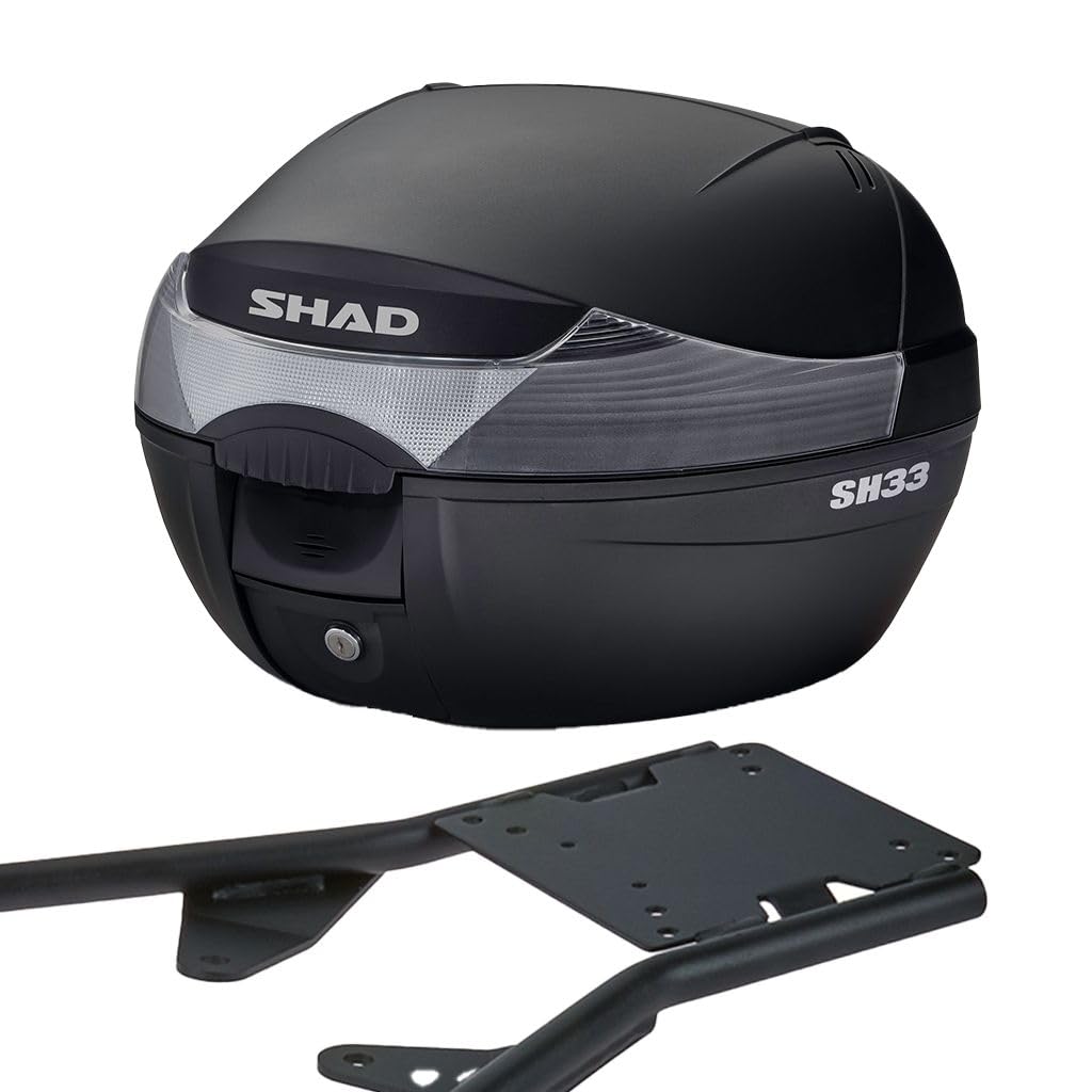 Bundle Topcase inklusive Gepäckträger Komplettset Shad 33 Liter passend für Aprilia SR 125 GT RP8MD51 2021-2022
