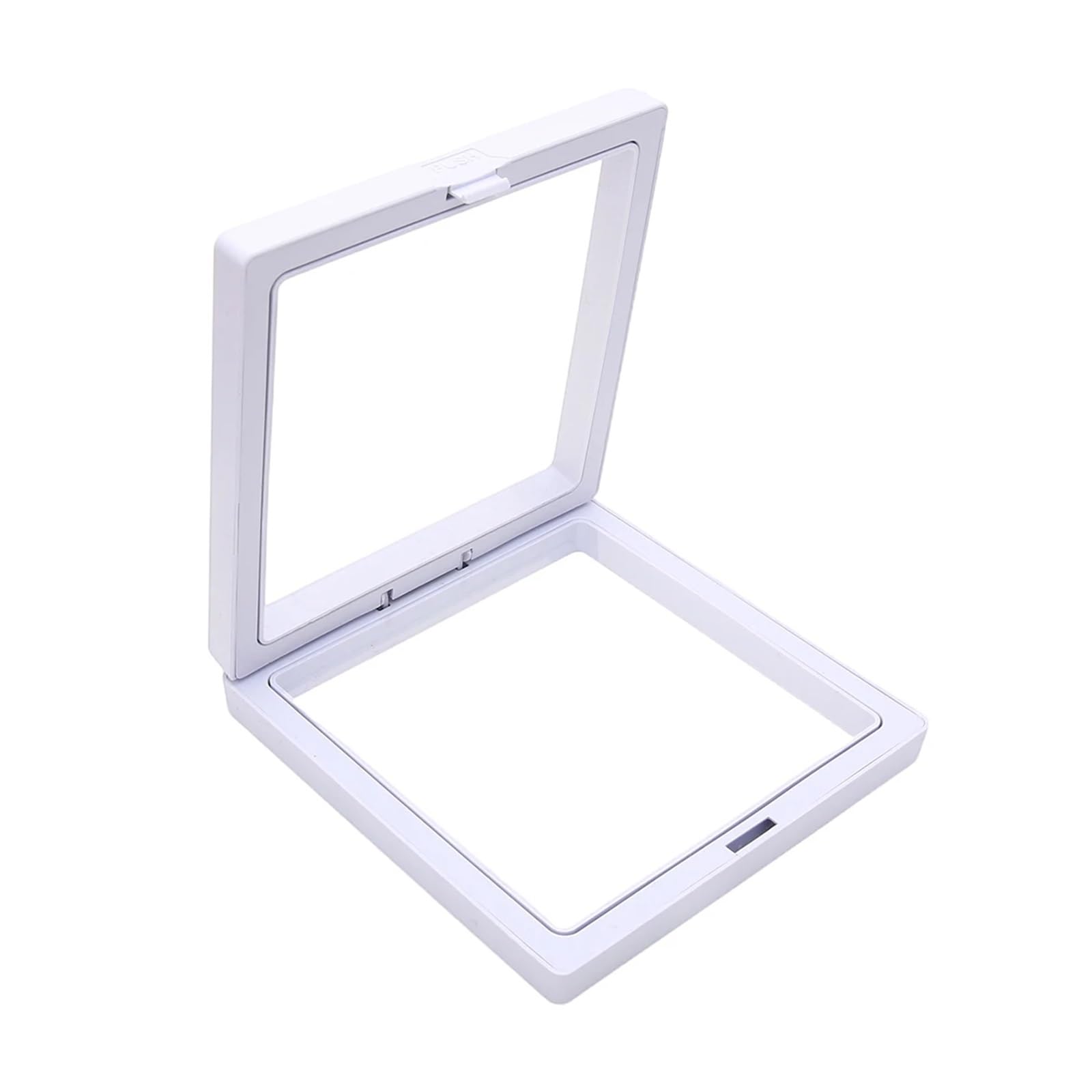 20pcs Colorful 3D Floating PE Film Jewelry Case, Free-Stand Membrane Storage Box, Ring Earring Necklace Display Frame For Earring Necklace Bracelet(White,11cm)