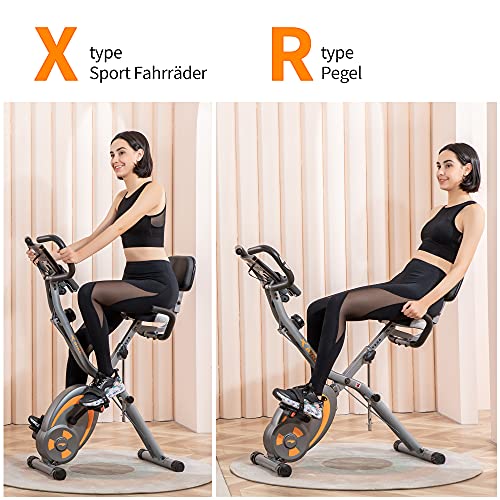 leikefitness Fahrradtrainer, Klappbar Heimtrainer Fitnessfahrrad, Multifunktionale Ergometer Fitnessgerät Sportgerät… – Bild 5