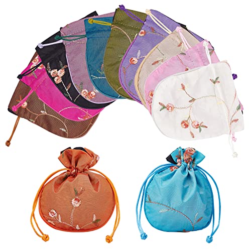 Sacs en brocart brodé NBEADS pour sublimer vos tables de mariage et emballages de dragées