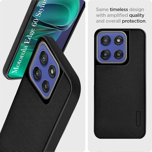 Image of Jkobi Back Case Cover for Motorola Moto Edge 60 Stylus (Textured Grip Design | Micro-Fiber Cloth Inside | Slim and Light Weight | Soft Touch and Feel | Black)