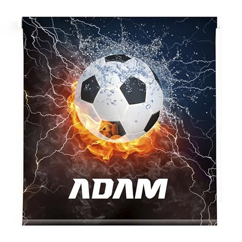 Estor Enrollable Juvenil Futbol 003 Estores Infantil Personalizado Pelota Futbol. Estores Juveniles Personalizados con Nombre niño. Estores Translucidos Habitacion Juvenil niño(120x170)