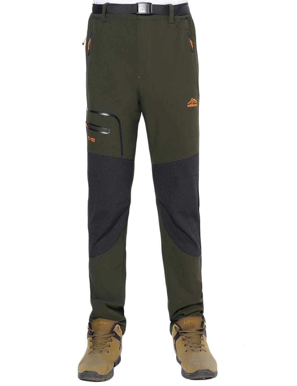 BenBoy Pantaloni Trekking Uomo Invernali Impermeabile Pantaloni da Sci Neve Arrampicata Escursionismo Caldo Pantaloni Softshell Outdoor