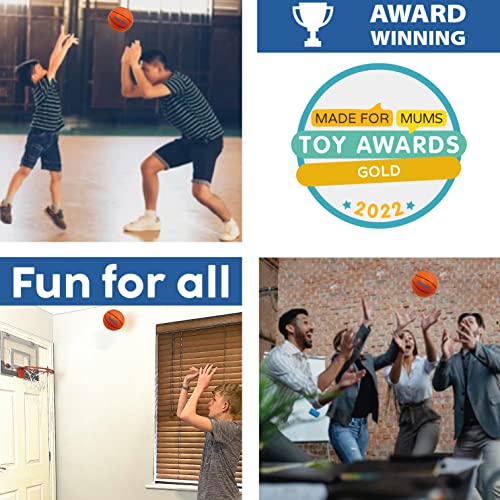 Gamez Jam Mini Basketball Hoop For Door. Award Winning Toughened Board, Slam Dunk Hoop Net And Balls. Indoor Basketball Hoop For Kids Adults Teens Students. Bedroom Accessory For Boys And Girls #TOP5