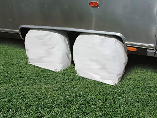 Camco 45321 Vinyl Wheel & Tire Protector, 2 Pack (24 Inches-26 Inches , White) #TOP3