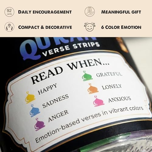 Image of Solmayco Quran Verses Jar - 92 Islamic Quotes for Reflection