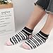 Blu Ninfee Sneaker Socken Damen 35-38, 10 Paar Baumwolle Kurze Socken Mädchen Söckchen, Mehrfarbige Sneakersocken Bunte Damensocken mit Streifen Pünktchen