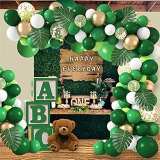 Green Balloons, Dark Green Balloons 50 12 Inch Latex Balloons for Christmas,Jungle Party, Birthday, Baby Shower Party Decorations