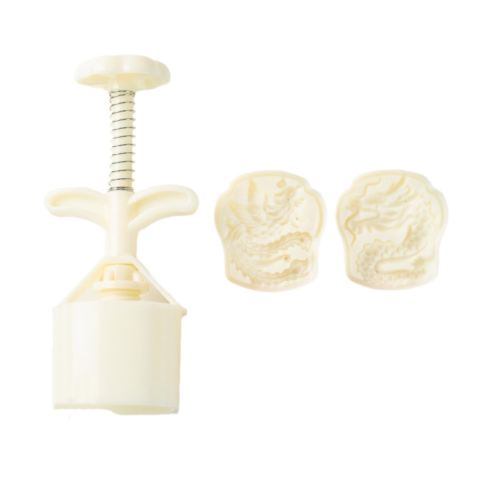 Xinsheinelry Mold Chinese Pastries ABS Plastics Cookie Stamp for Baking Lover Hand Pressed Traditional Dessert Mold Hand Press