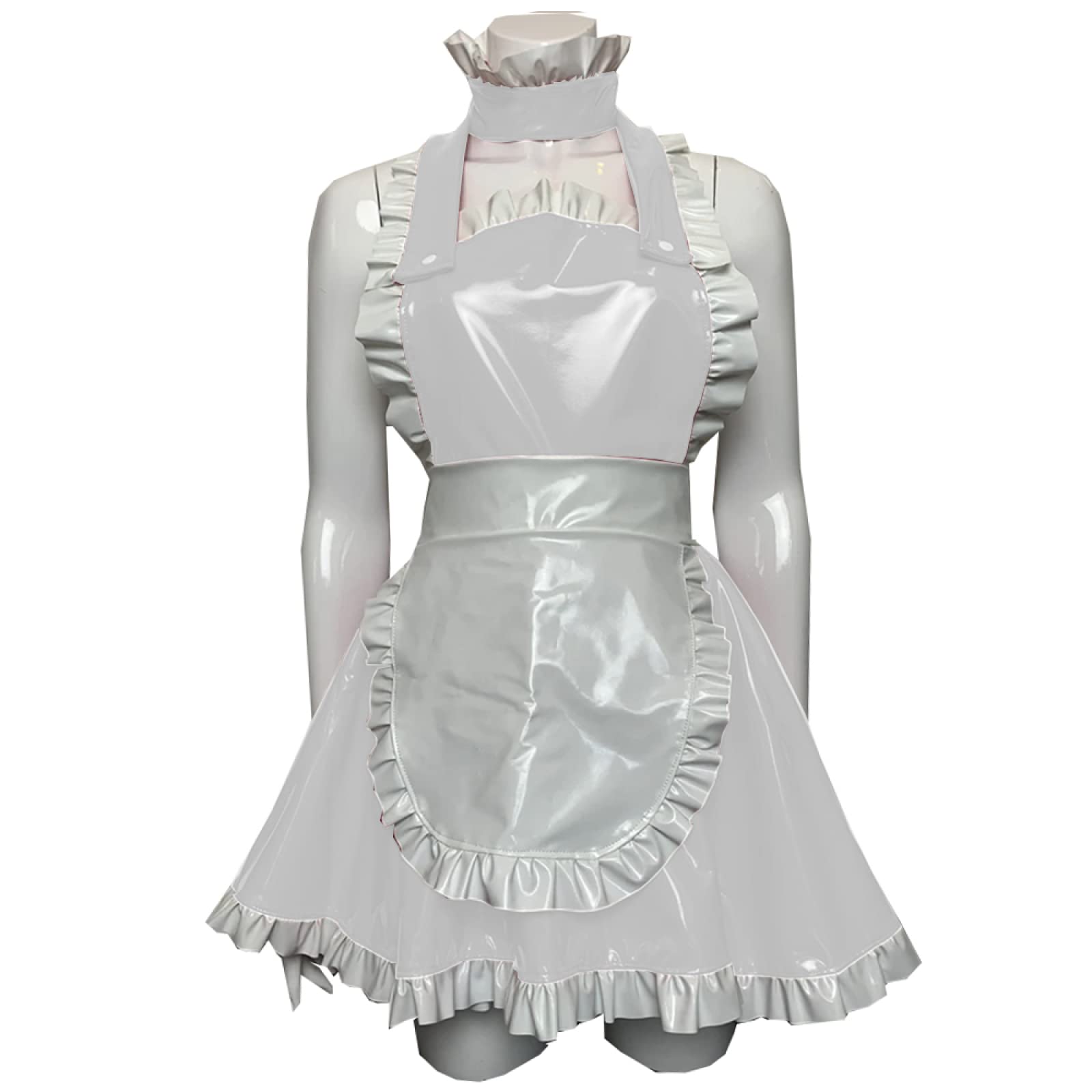 Amazon.com: PVC Apron Dress Cute Latex French Maid Apron Cosplay