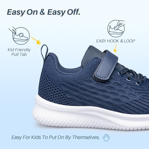 Boys Girls Sneakers Non-Slip Lightweight Running Shoes for Kids Breathable Tennis Shoes for Toddler/Little/Big Kid3