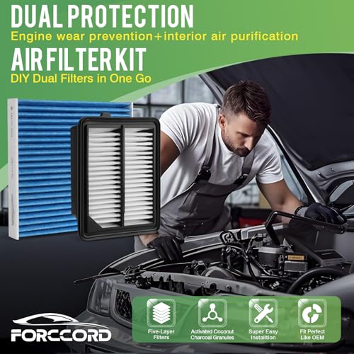 Image of Cabin & Engine Air Filter Fit for Honda CRV CR-V 2020-2022 2.0L Hybrid Activated Carbon Cabin Filter Replace#CF11182 CA11399 Car Accessories